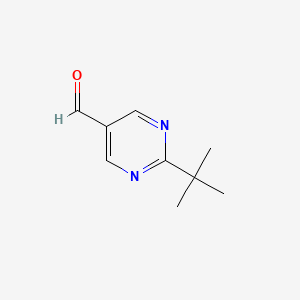 2-(tert-Butyl)pyrimidine-5-carbaldehyde chemical structure (CAS 104461-06-5)
