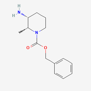 (2R,3R)-Benzyl 3-amino-2-methylpiperidine-1-carboxylate chemical structure (CAS 1044641-49-7)