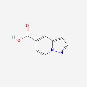 Pyrazolo[1,5-a]pyridine-5-carboxylic acid chemical structure (CAS 104468-87-3)