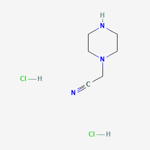 2-(Piperazin-1-yl)acetonitrile dihydrochloride chemical structure (CAS 1044707-17-6)
