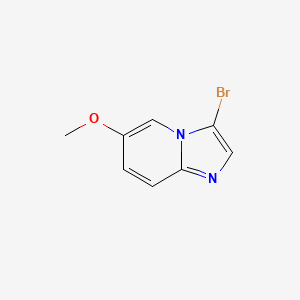 3-Bromo-6-methoxyimidazo[1,2-a]pyridine chemical structure (CAS 1044733-59-6)