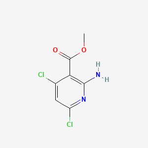 Methyl 2-amino-4,6-dichloronicotinate chemical structure (CAS 1044872-40-3)