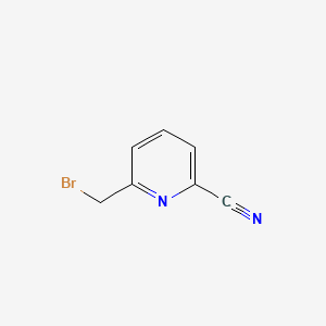 6-(Bromomethyl)picolinonitrile chemical structure (CAS 104508-24-9)