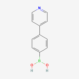(4-(Pyridin-4-yl)phenyl)boronic acid chemical structure (CAS 1045332-30-6)