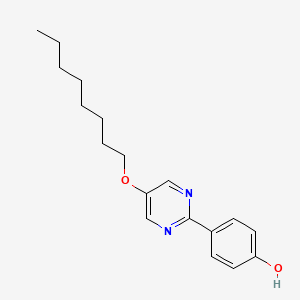 4-(5-(Octyloxy)pyrimidin-2-yl)phenol chemical structure (CAS 104539-91-5)