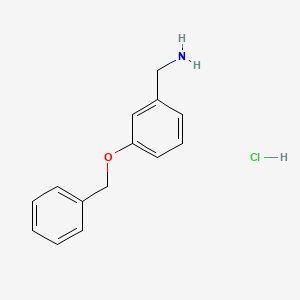 (3-(Benzyloxy)phenyl)methanamine hydrochloride chemical structure (CAS 104566-41-8)