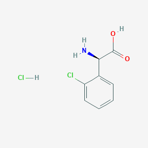 (R)-2-Amino-2-(2-chlorophenyl)acetic acid hydrochloride chemical structure (CAS 1045712-21-7)