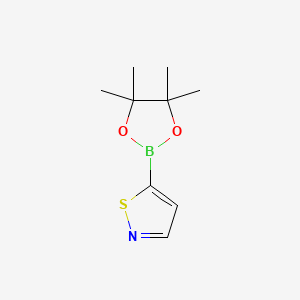 5-(4,4,5,5-Tetramethyl-1,3,2-dioxaborolan-2-yl)isothiazole chemical structure (CAS 1045809-78-6)