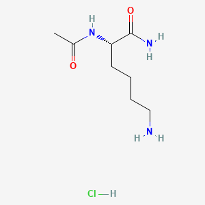 (S)-2-Acetamido-6-aminohexanamide hydrochloride chemical structure (CAS 104584-11-4)