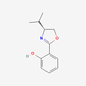 (R)-2-(4-Isopropyl-4,5-dihydrooxazol-2-yl)phenol chemical structure (CAS 1045894-43-6)