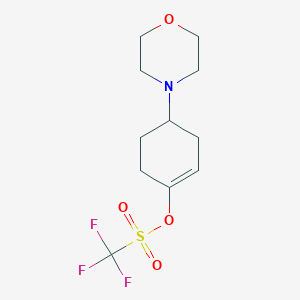 4-Morpholinocyclohex-1-en-1-yl trifluoromethanesulfonate chemical structure (CAS 1046793-55-8)