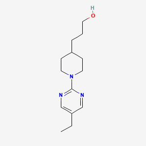 3-(1-(5-Ethylpyrimidin-2-yl)piperidin-4-yl)propan-1-ol chemical structure (CAS 1046815-82-0)