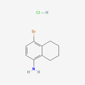 4-Bromo-5,6,7,8-tetrahydronaphthalen-1-amine hydrochloride chemical structure (CAS 104761-46-8)