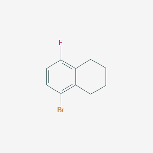 5-Bromo-8-fluoro-1,2,3,4-tetrahydronaphthalene chemical structure (CAS 104761-49-1)