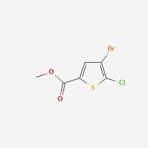 Methyl 4-bromo-5-chlorothiophene-2-carboxylate chemical structure (CAS 1047630-72-7)