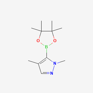 1,4-Dimethyl-5-(4,4,5,5-tetramethyl-1,3,2-dioxaborolan-2-yl)-1H-pyrazole chemical structure (CAS 1047644-76-7)