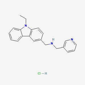 1-(9-Ethyl-9H-carbazol-3-yl)-N-(pyridin-3-ylmethyl)methanamine hydrochloride chemical structure (CAS 1047976-55-5)