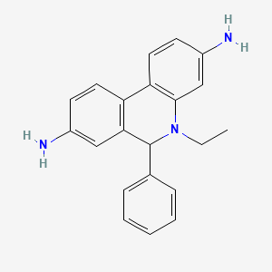 5-Ethyl-6-phenyl-5,6-dihydrophenanthridine-3,8-diamine chemical structure (CAS 104821-25-2)