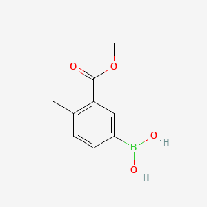 (3-(Methoxycarbonyl)-4-methylphenyl)boronic acid chemical structure (CAS 1048330-10-4)