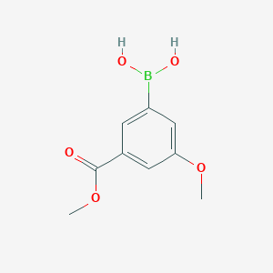 (3-Methoxy-5-(methoxycarbonyl)phenyl)boronic acid chemical structure (CAS 1048330-11-5)