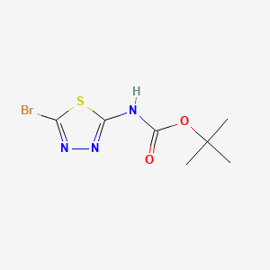 N-Boc-2-Amino-5-bromo[1,3,4]thiadiazole chemical structure (CAS 1048358-33-3)