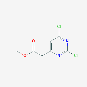 Methyl 2-(2,6-dichloropyrimidin-4-yl)acetate chemical structure (CAS 1048389-52-1)