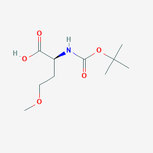 (S)-2-((tert-Butoxycarbonyl)amino)-4-methoxybutanoic acid chemical structure (CAS 104839-08-9)