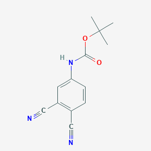 tert-Butyl (3,4-dicyanophenyl)carbamate chemical structure (CAS 1048390-01-7)