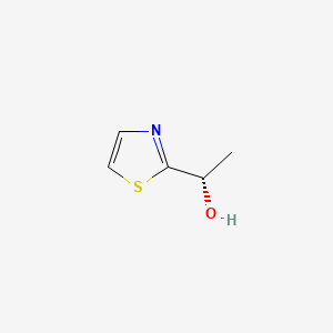(S)-1-(Thiazol-2-yl)ethan-1-ol chemical structure (CAS 104863-49-2)