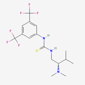 (S)-1-(3,5-Bis(trifluoromethyl)phenyl)-3-(2-(dimethylamino)-3-methylbutyl)thiourea chemical structure (CAS 1048692-60-9)