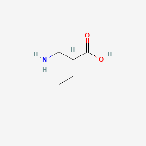 2-(Aminomethyl)pentanoic acid chemical structure (CAS 104883-53-6)