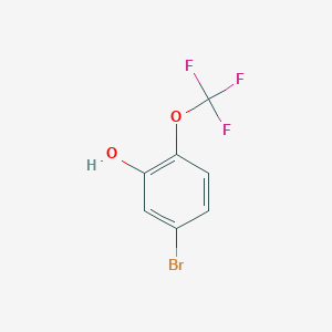 5-Bromo-2-(trifluoromethoxy)phenol chemical structure (CAS 1048963-39-8)