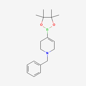 1-Benzyl-4-(4,4,5,5-tetramethyl-1,3,2-dioxaborolan-2-yl)-1,2,3,6-tetrahydropyridine chemical structure (CAS 1048976-83-5)