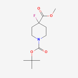 1-tert-Butyl 4-methyl 4-fluoropiperidine-1,4-dicarboxylate chemical structure (CAS 1048994-21-3)