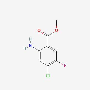 Methyl 4-chloro-5-fluoroanthranilate chemical structure (CAS 104901-79-3)