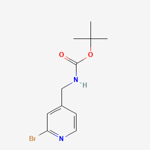tert-Butyl ((2-bromopyridin-4-yl)methyl)carbamate chemical structure (CAS 1049025-21-9)