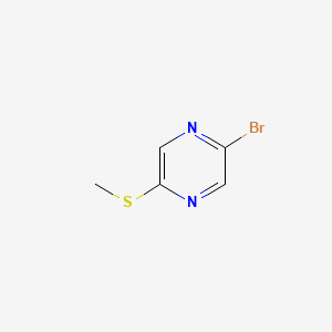 2-Bromo-5-(methylthio)pyrazine chemical structure (CAS 1049026-49-4)