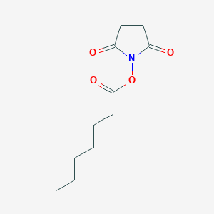 2,5-Dioxopyrrolidin-1-yl heptanoate chemical structure (CAS 104943-22-8)