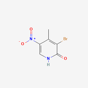 3-Bromo-4-methyl-5-nitro-2-pyridinone chemical structure (CAS 1049706-72-0)