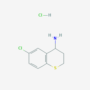 6-Chlorothiochroman-4-amine hydrochloride chemical structure (CAS 1049751-84-9)