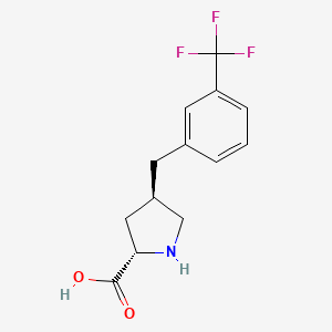 (2S,4R)-4-(3-(Trifluoromethyl)benzyl)pyrrolidine-2-carboxylic acid chemical structure (CAS 1049981-63-6)