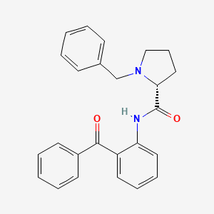 (R)-N-(2-Benzoylphenyl)-1-benzylpyrrolidine-2-carboxamide chemical structure (CAS 105024-93-9)