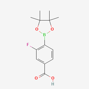 4-Carboxy-2-fluorophenylboronic Acid Pinacol Ester chemical structure (CAS 1050423-87-4)