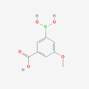 3-Borono-5-methoxybenzoic acid chemical structure (CAS 1050424-08-2)