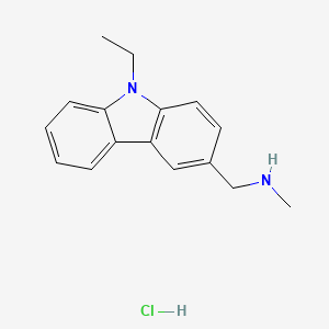 1-(9-Ethyl-9H-carbazol-3-yl)-N-methylmethanamine hydrochloride chemical structure (CAS 1050480-30-2)