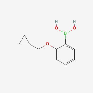 (2-(Cyclopropylmethoxy)phenyl)boronic acid chemical structure (CAS 1050510-36-5)