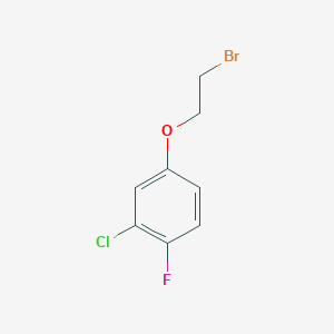4-(2-Bromoethoxy)-2-chloro-1-fluorobenzene chemical structure (CAS 1050511-24-4)