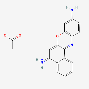 5,9-Diaminobenzo[a]phenoxazin-7-ium acetate chemical structure (CAS 10510-54-0)