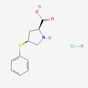 cis-4-Phenylthio-L-proline hydrochloride chemical structure (CAS 105107-84-4)