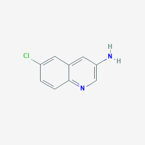 6-Chloroquinolin-3-amine chemical structure (CAS 1051372-60-1)